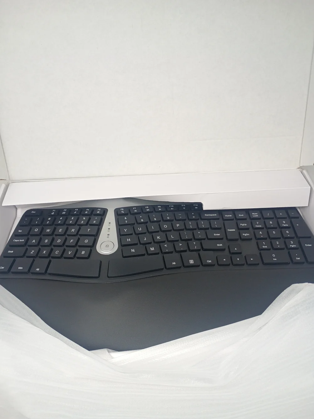 Nulea Ergonomic Black Wired Split Keyboard with Palm Rest